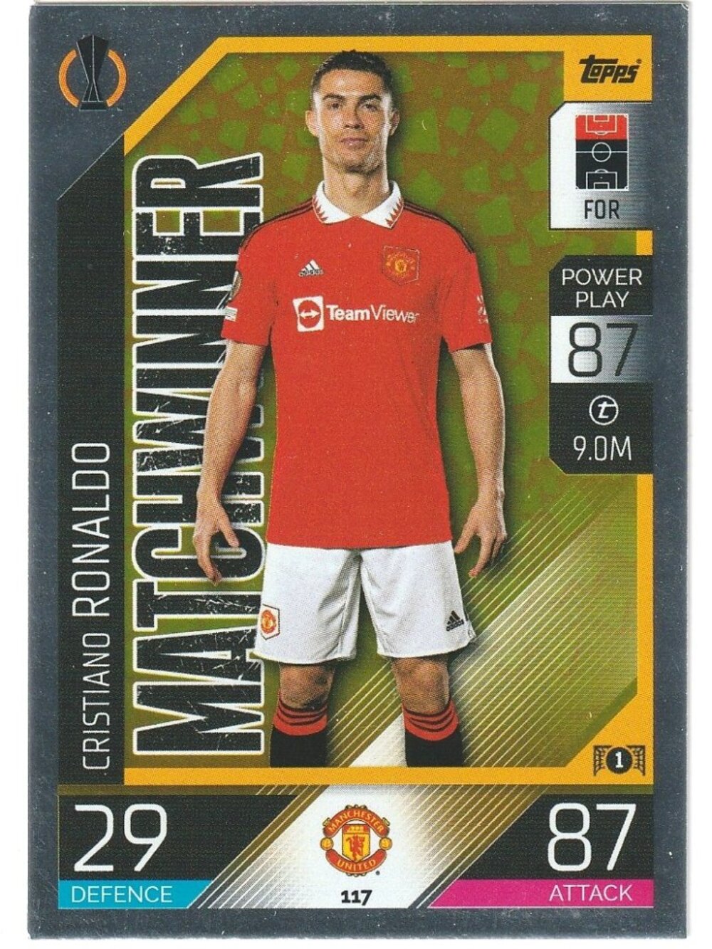 3for$99 CRISTIANO RONALDO 2022-23 Topps Match Attax Manchester United #117